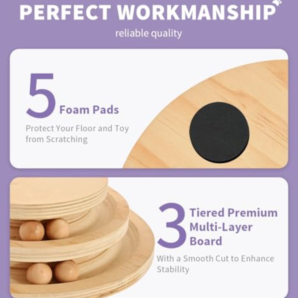 Modern Cat Scratching Post Interactive Toy Sisal … - image 6